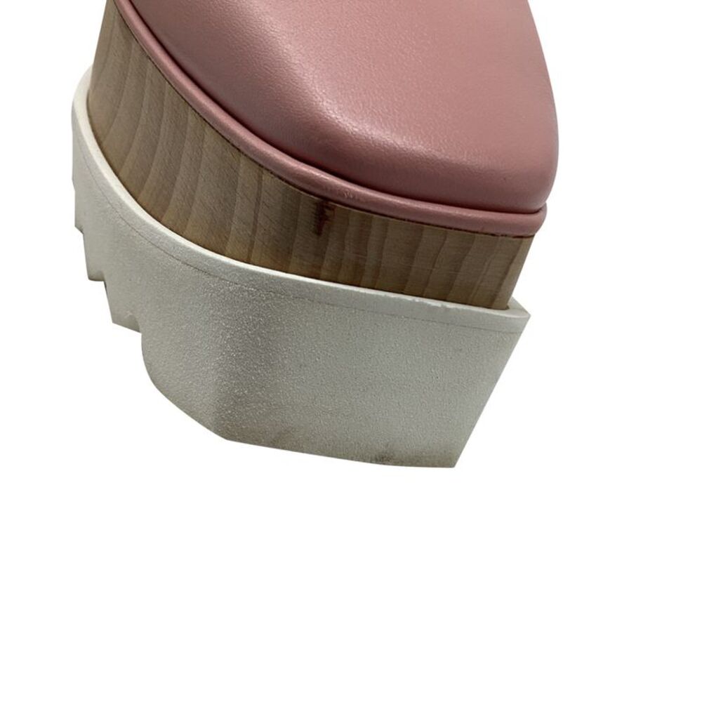 Stella McCartney Elyse Platform Wedge Shoes in Pink Leather - Picture 7 of 10